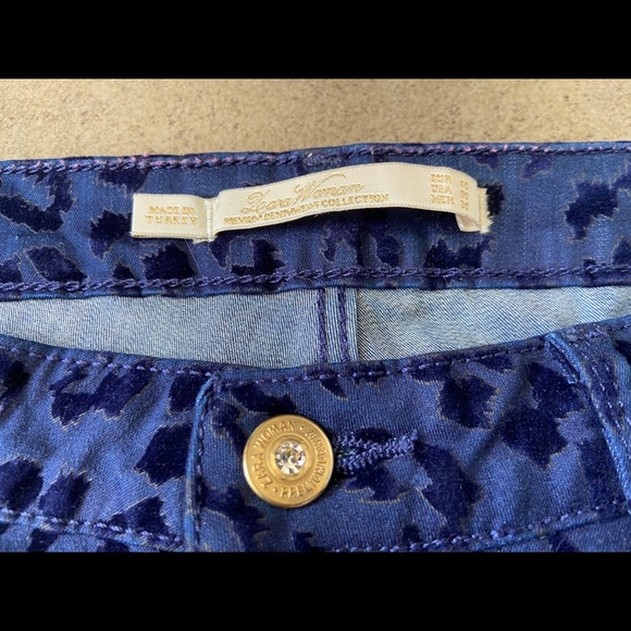 Zara Leopard Print Denim Jeans - Picture 6 of 7